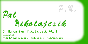 pal mikolajcsik business card